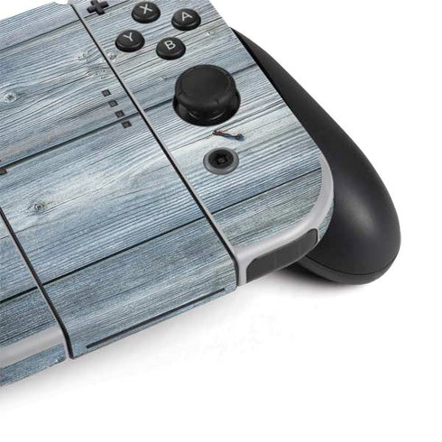 Weathered Blue Wood Nintendo Switch OLED (2021) Skin